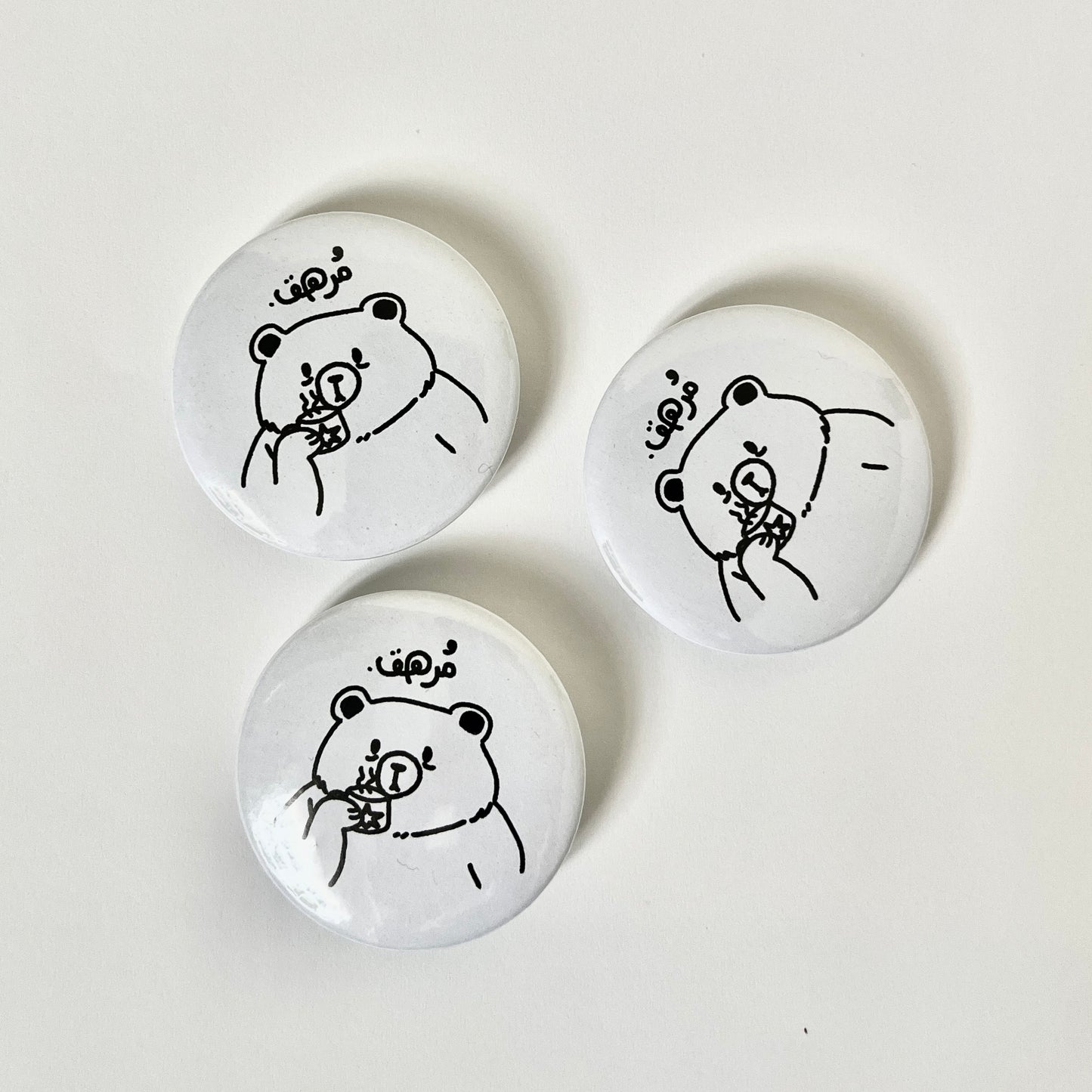 Tired bear Pin