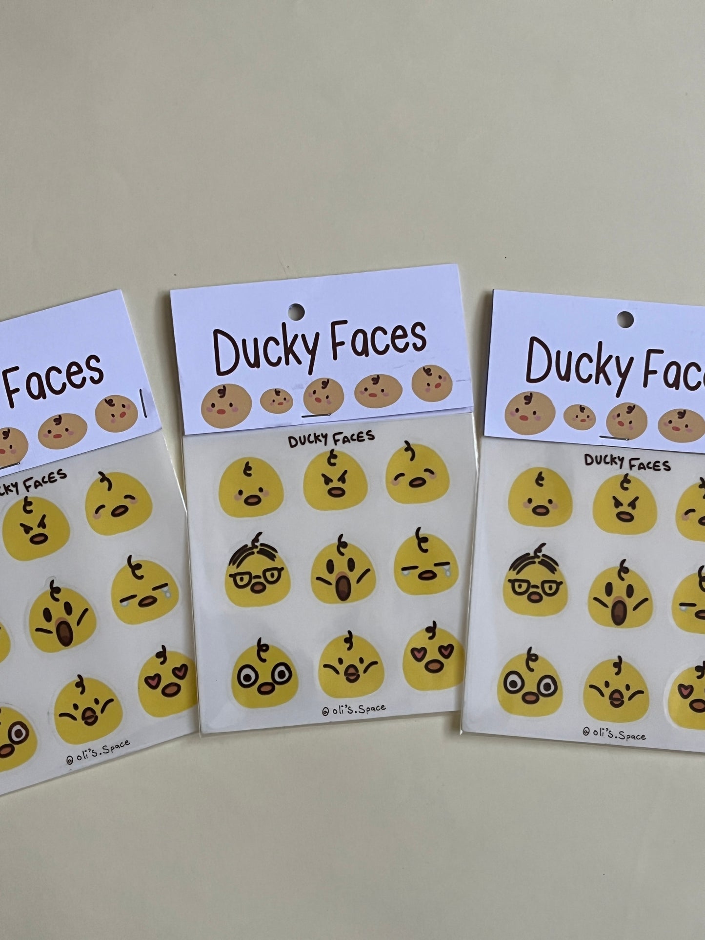 Ducky faces sticker sheet