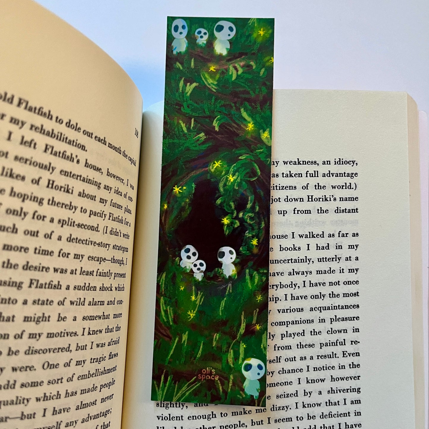 Princess Mononoke forest spirits bookmark