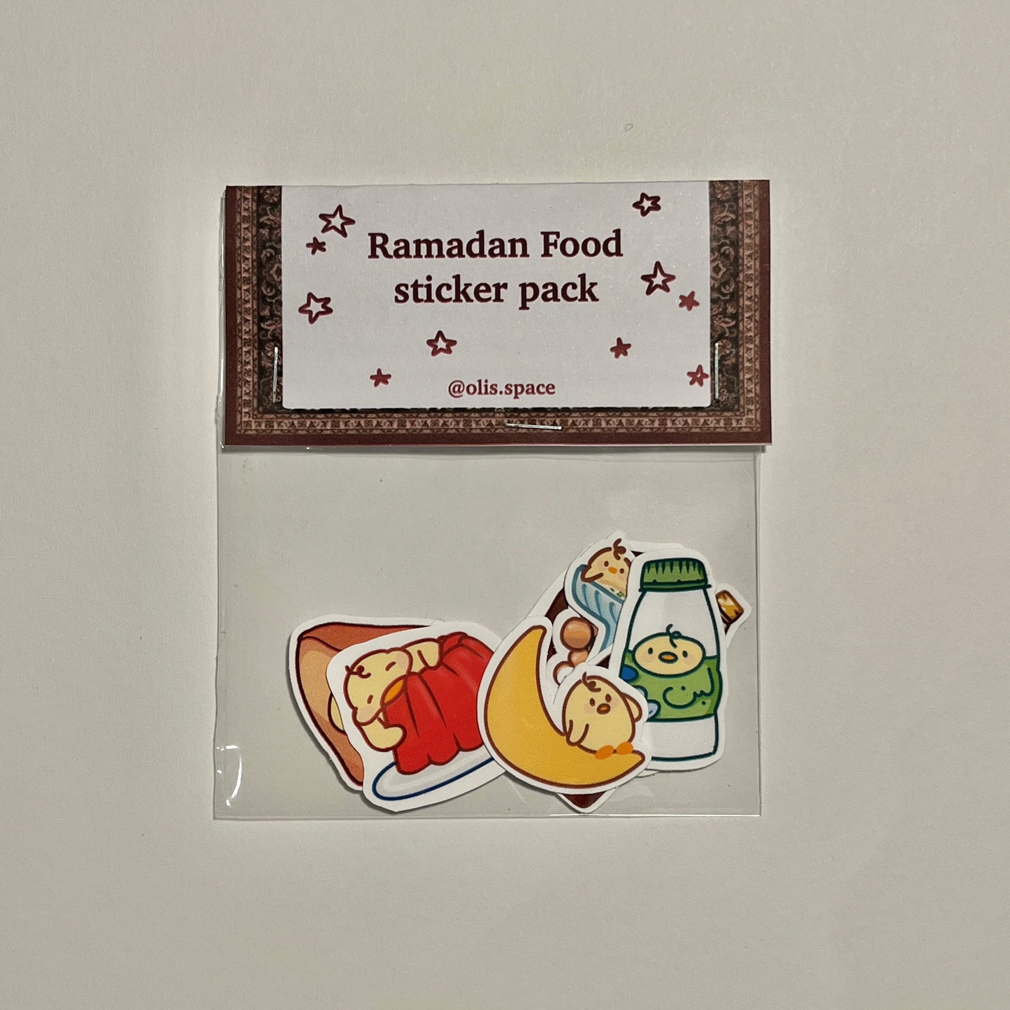 Ramadan food sticker set