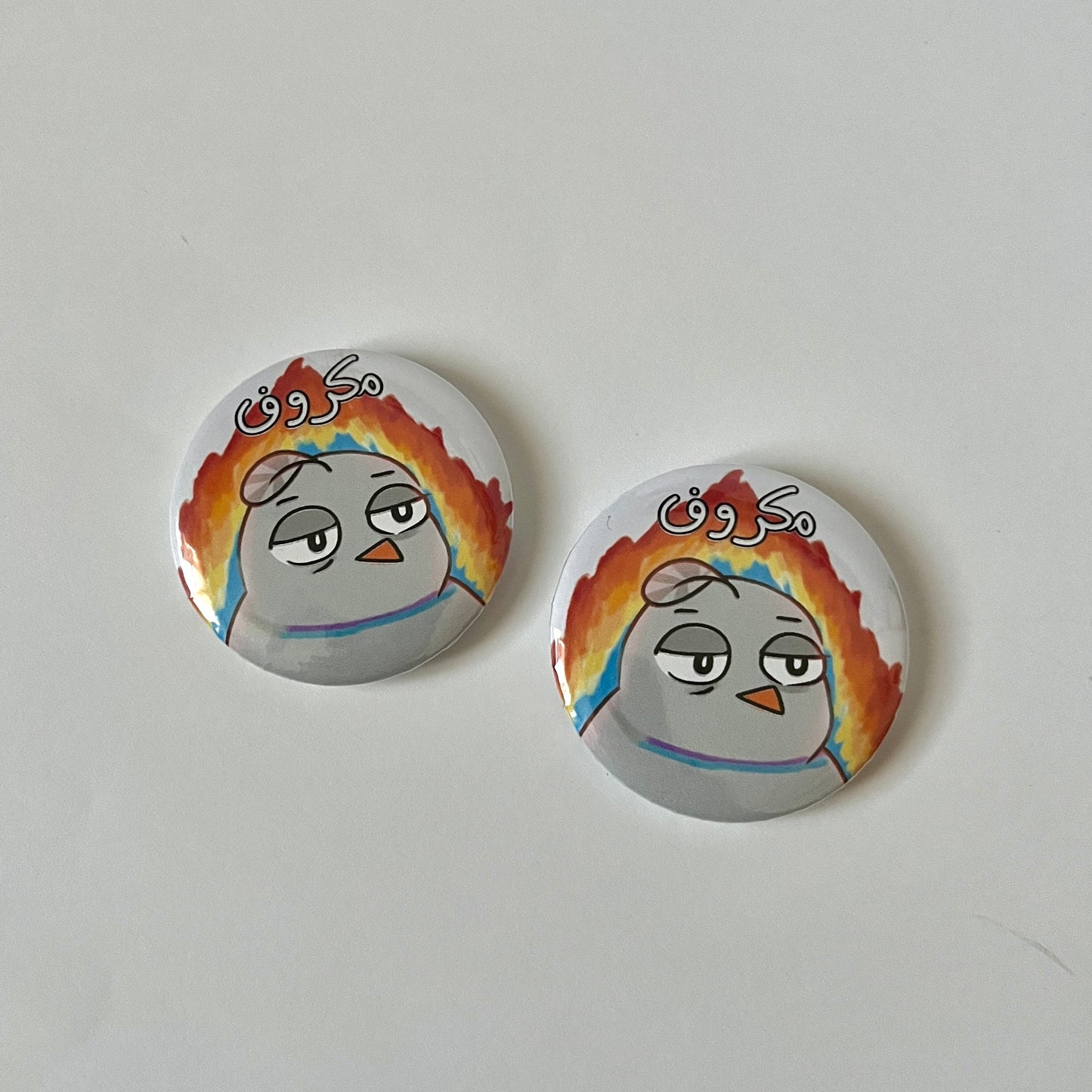 Overworked مكروف Pin