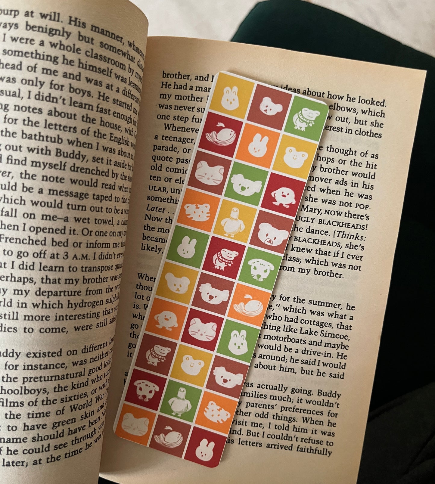 Autumn animals bookmark