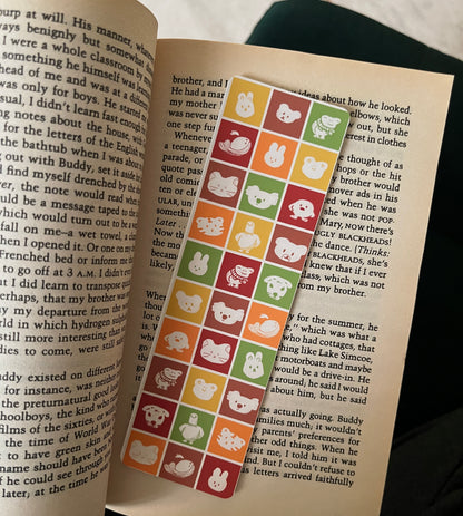 Autumn animals bookmark