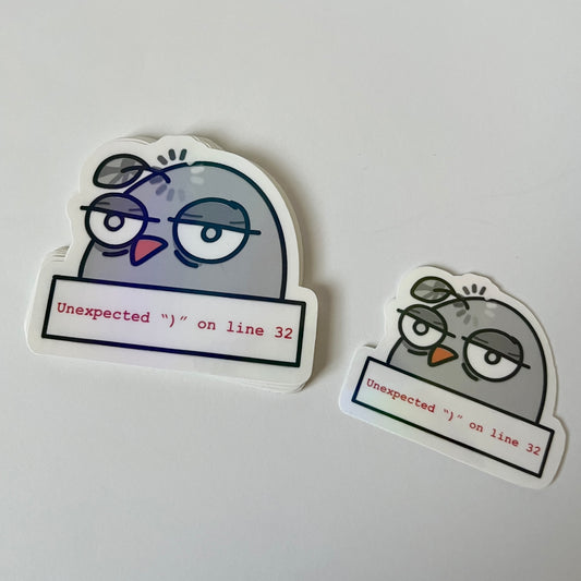 Unexpected error sticker