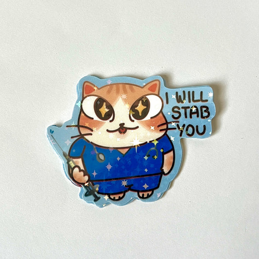 Nurse cat sticker