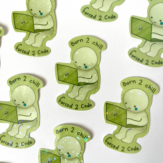 Forced to Code Smiski sticker