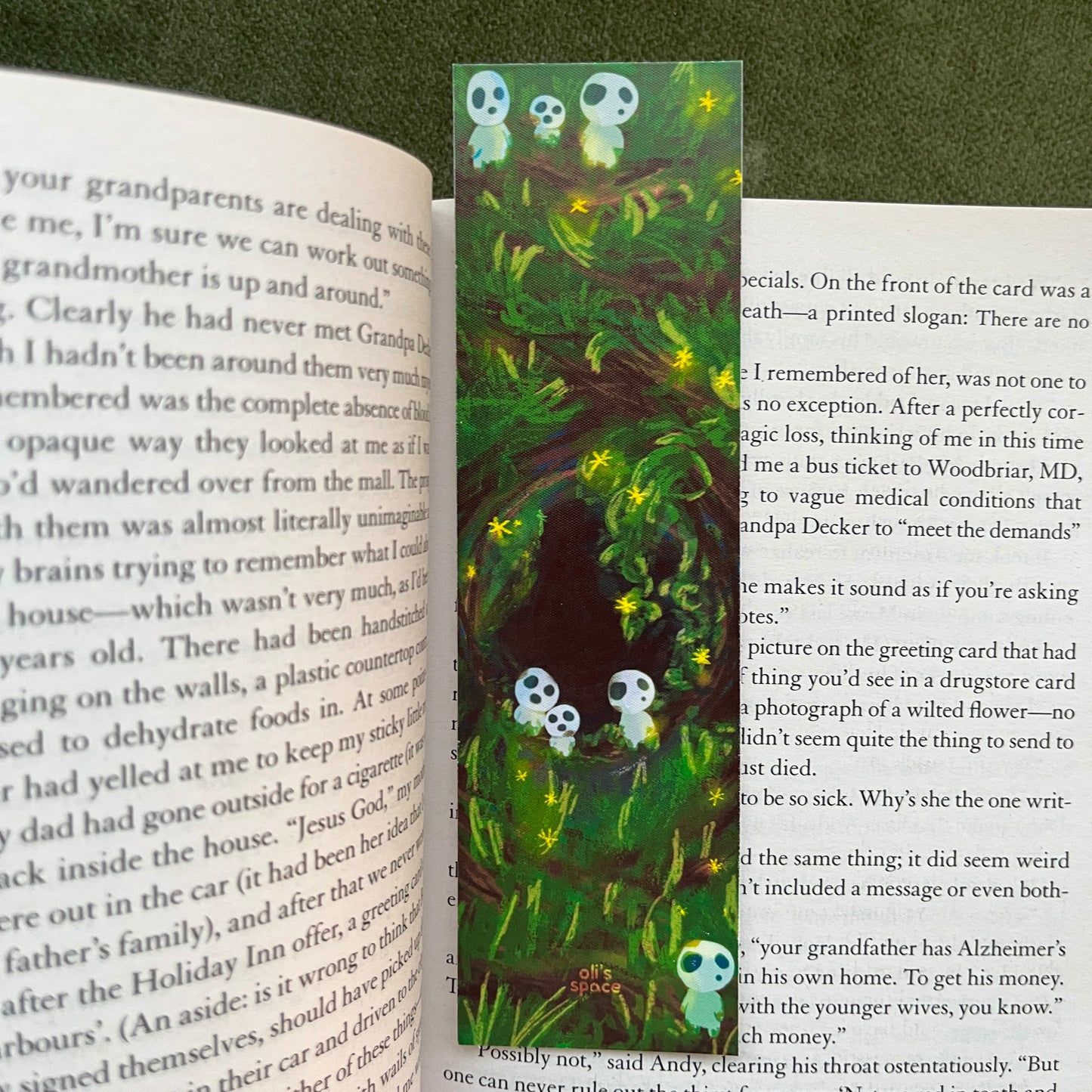Princess Mononoke forest spirits bookmark