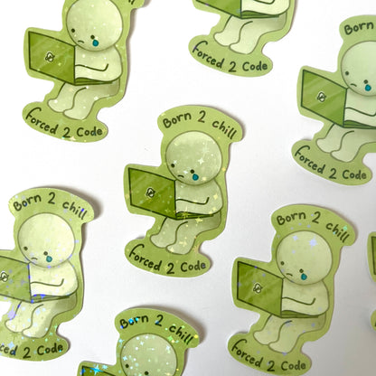 Forced to Code Smiski sticker