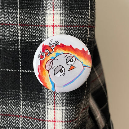 Overworked مكروف Pin