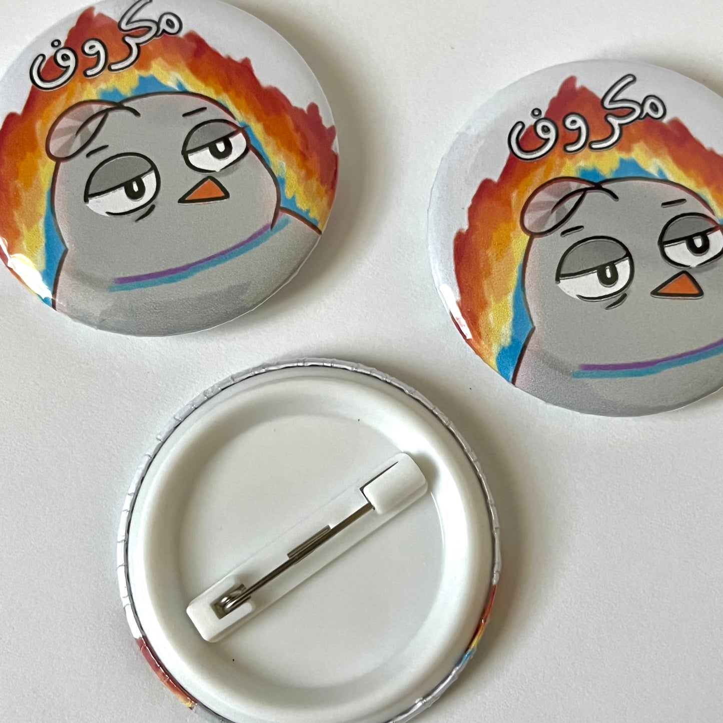 Overworked مكروف Pin