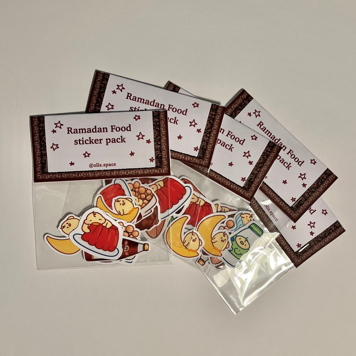 Ramadan food sticker set