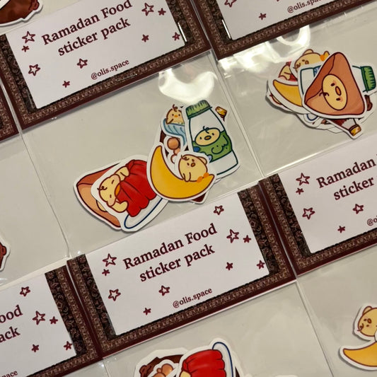 Ramadan food sticker set