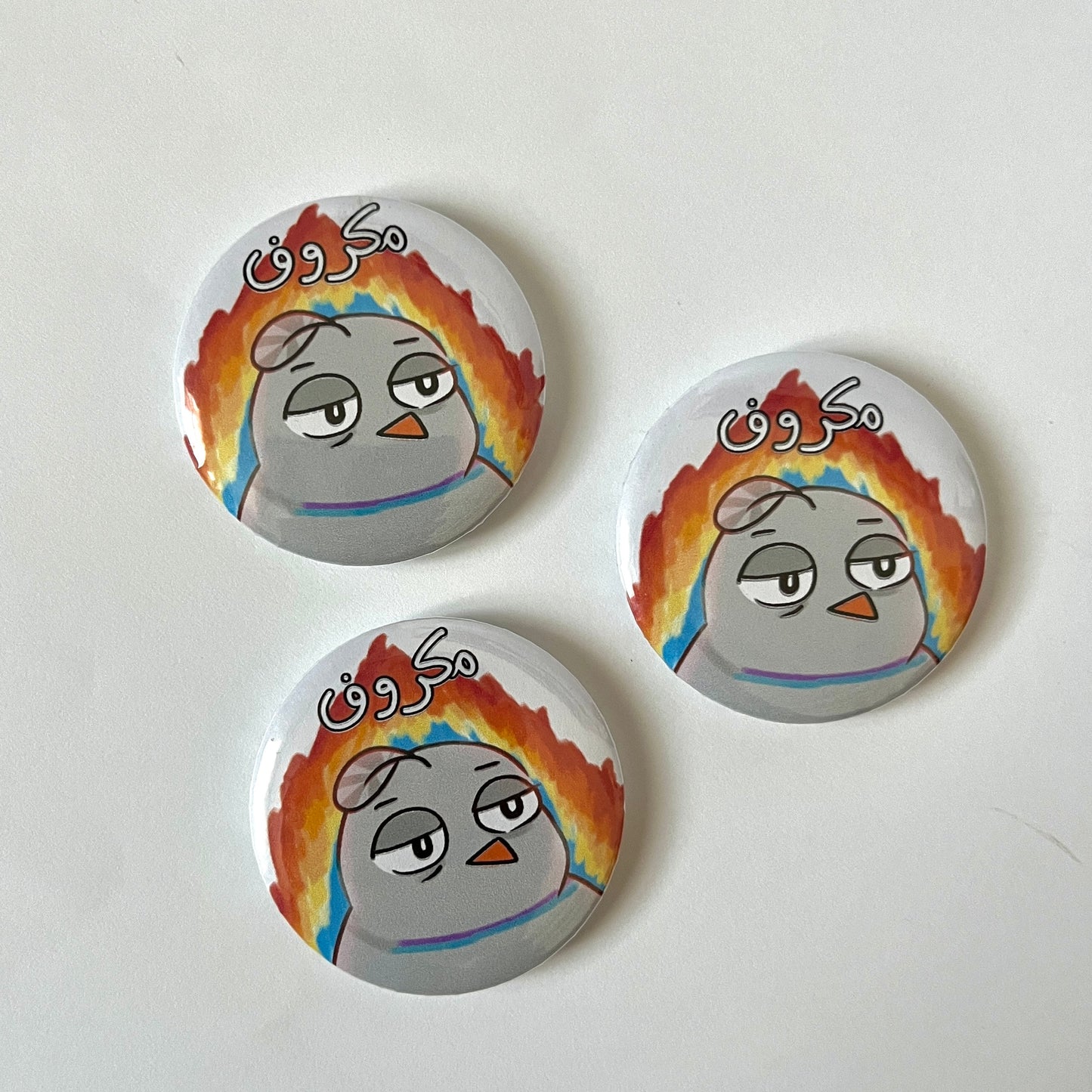 Overworked مكروف Pin