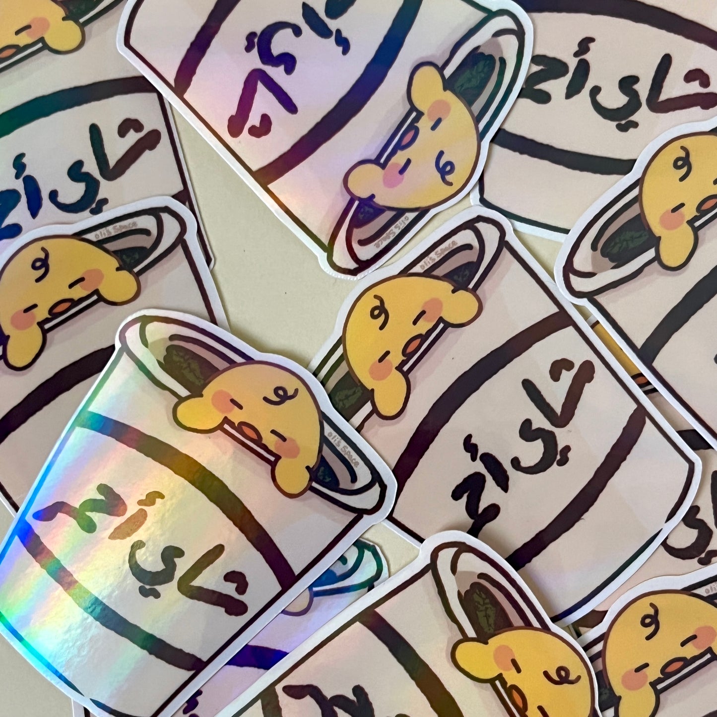 Red tea sticker