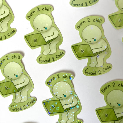Forced to Code Smiski sticker