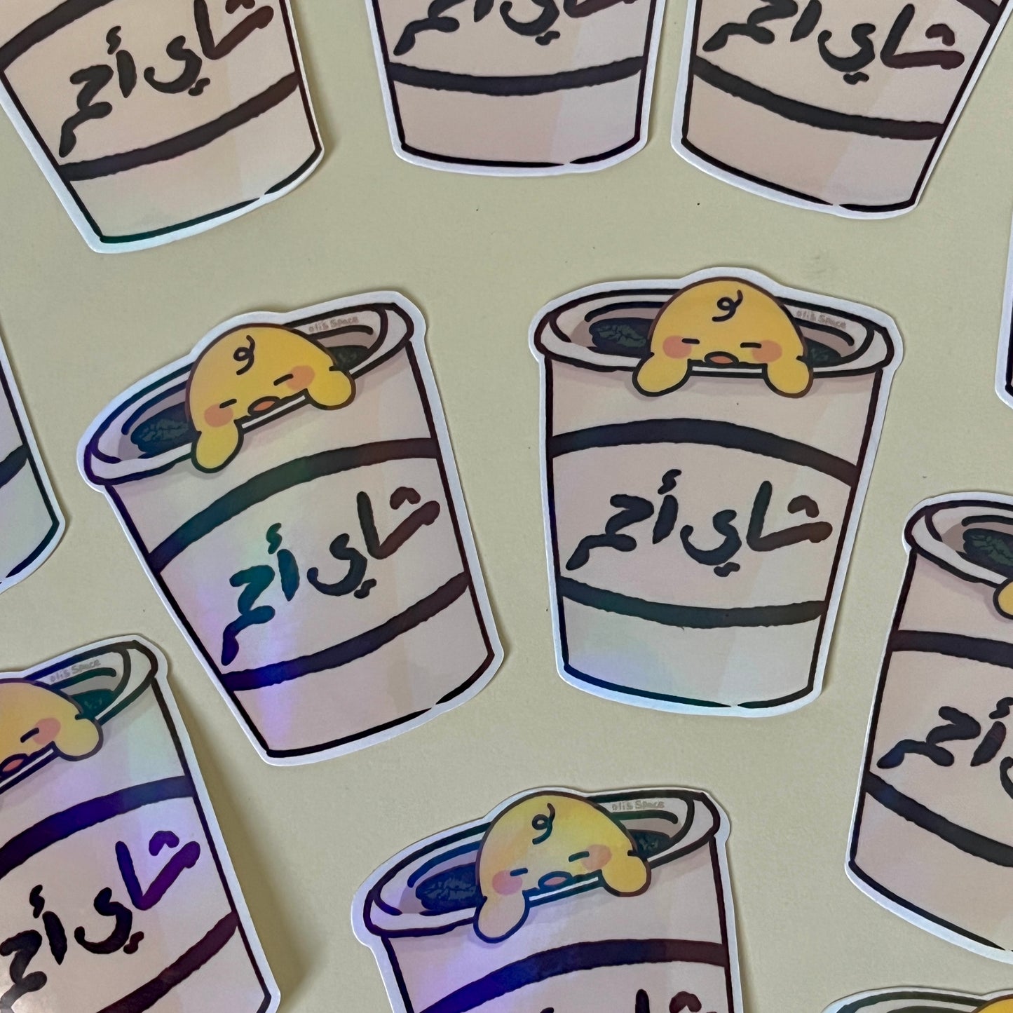 Red tea sticker