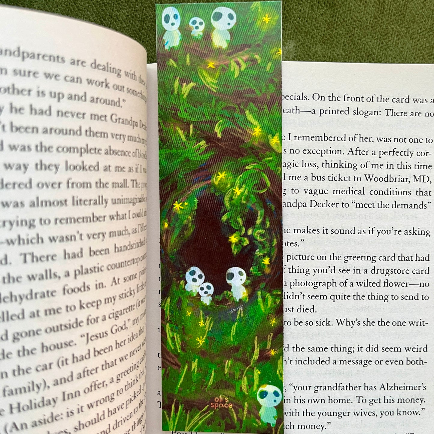 Princess Mononoke forest spirits bookmark