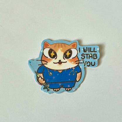 Nurse cat sticker