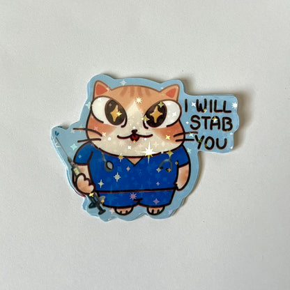 Nurse cat sticker
