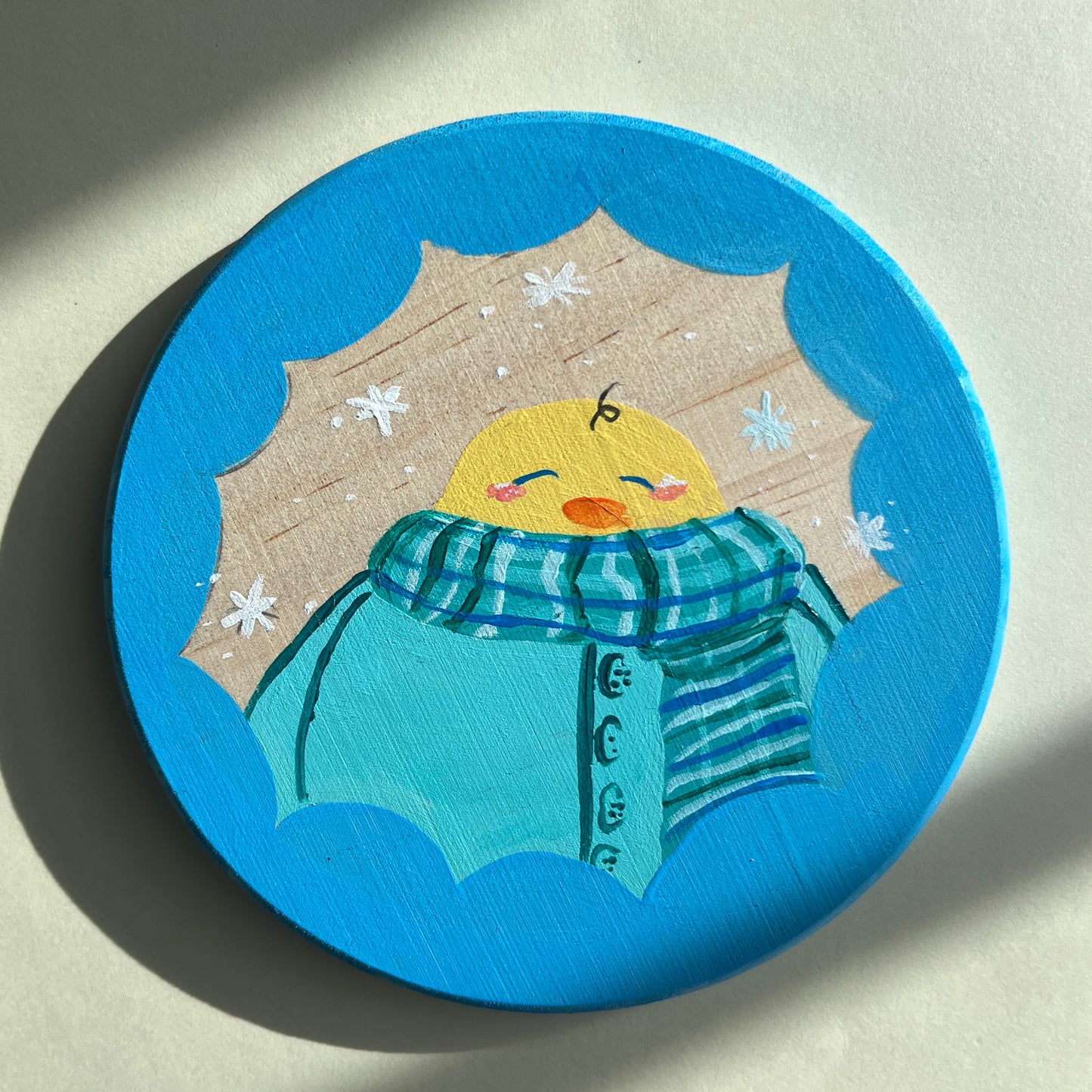 Winter ducky coaster