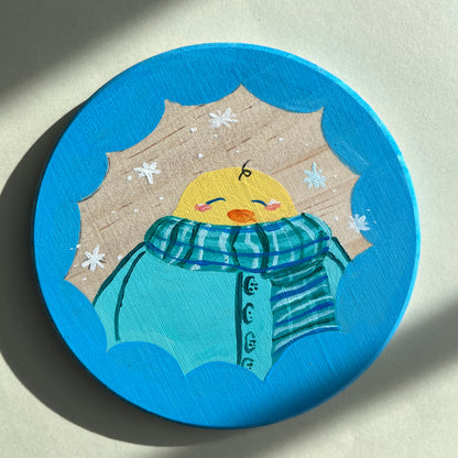 Winter ducky coaster