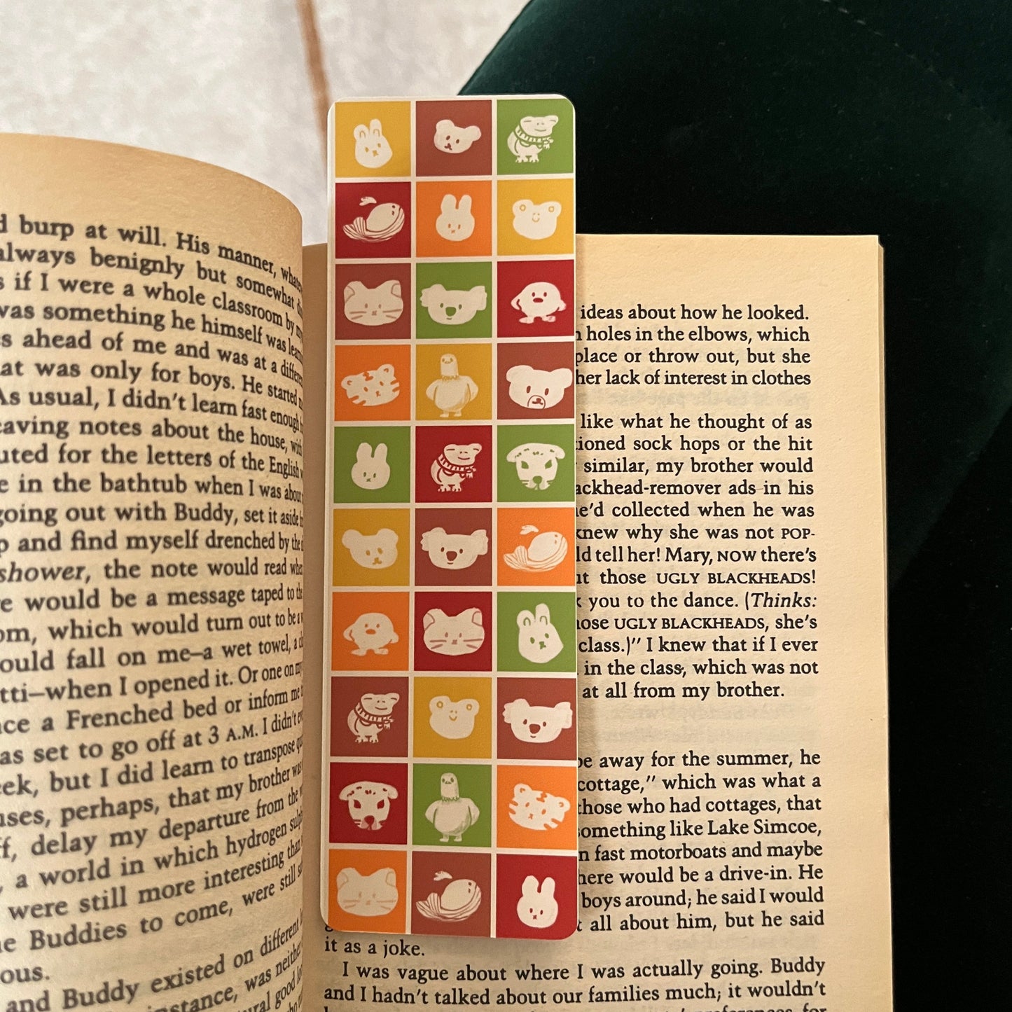 Autumn animals bookmark