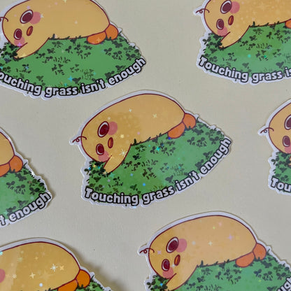 Touch grass sticker