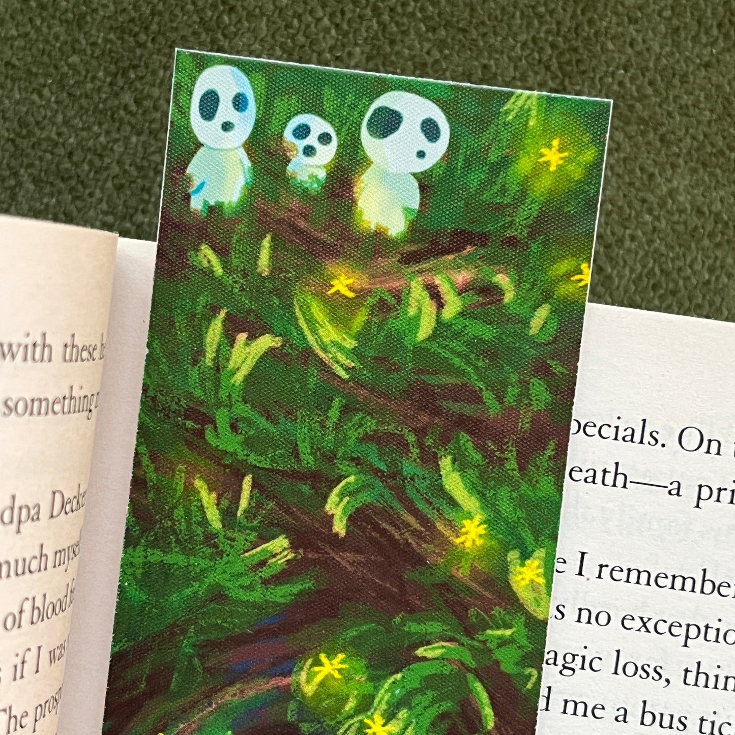Princess Mononoke forest spirits bookmark