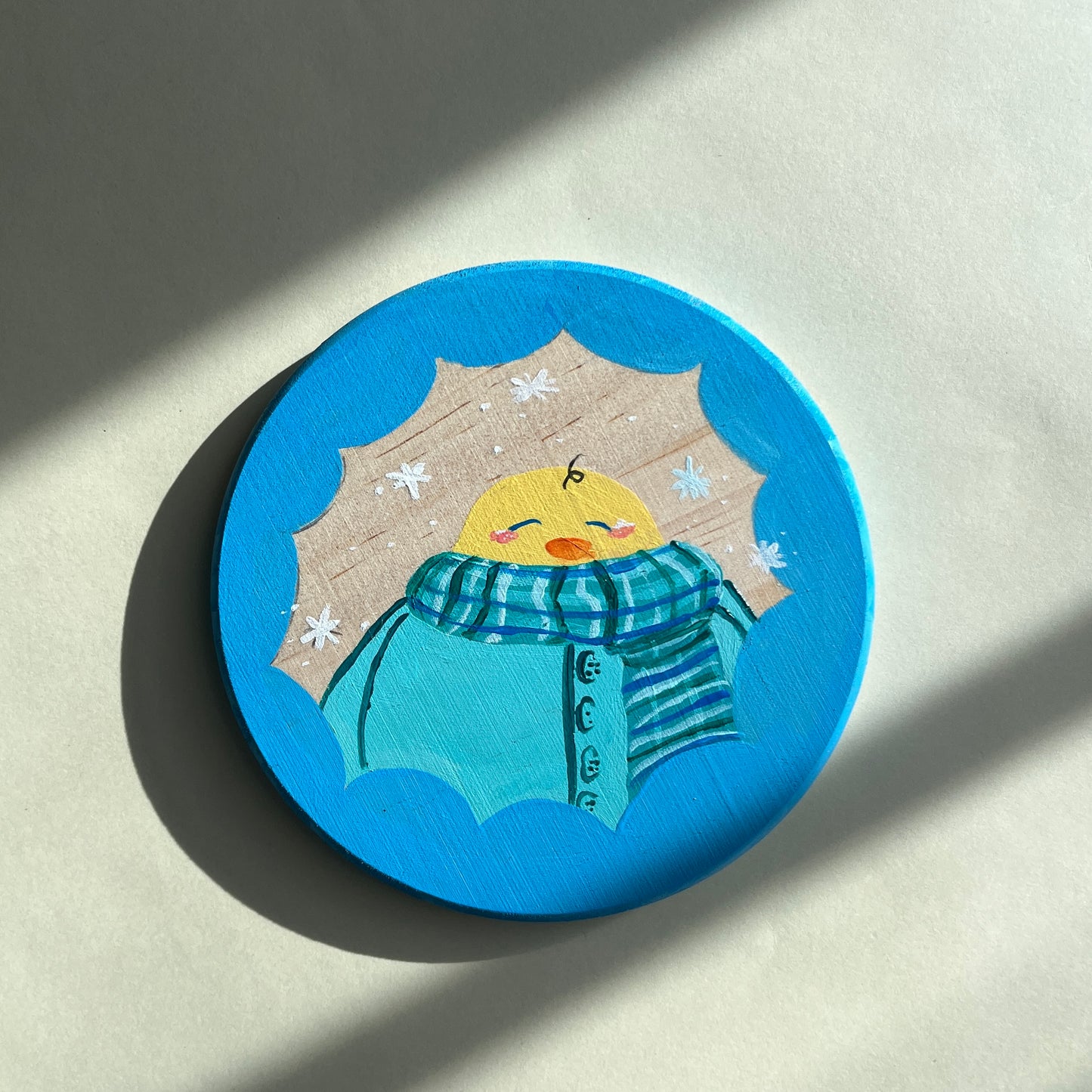Winter ducky coaster