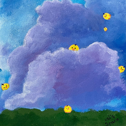 ducky sky Tote Bag
